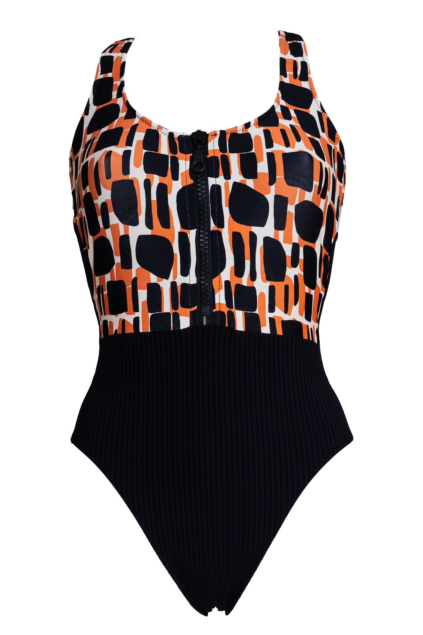 24009 ETHNIC PRINT COLORBLOCK SWIMSUIT
