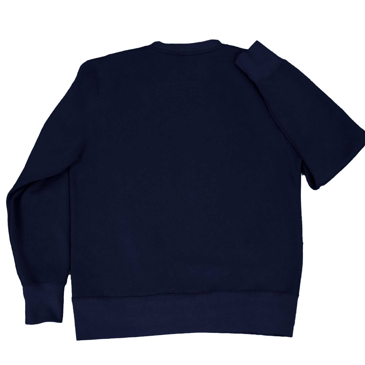 Navy blue sweatshirt with embroidered teddy bear. Oversize sweatshirt designed in Spain. Organic cotton. Unisex hoodless sweatshirt. Sudadera azul marino con oso bordado. Sudadera oversize diseñada en España. Algodón orgánico. Sudadera unisex sin capucha.