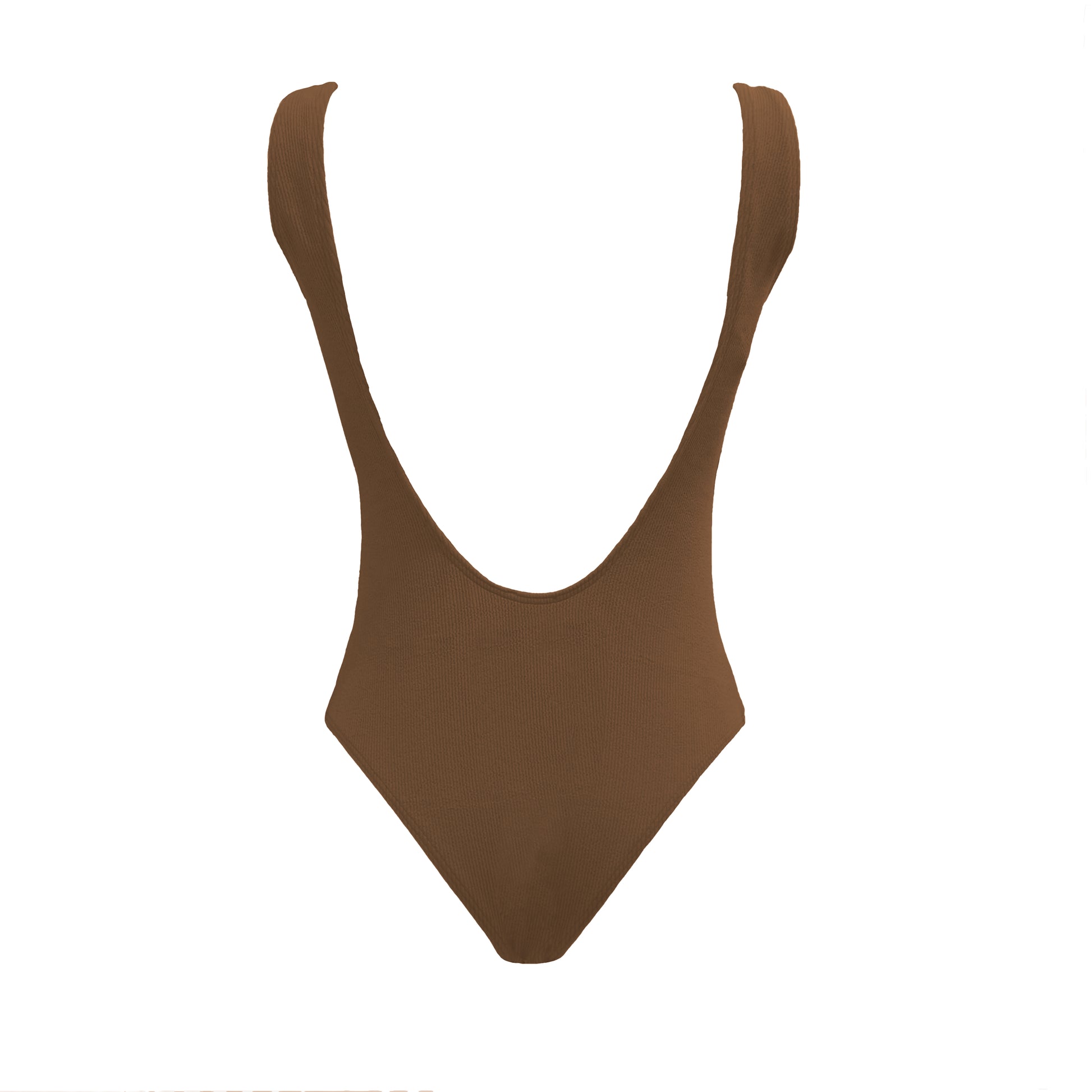 Alegranza one piece swimsuit. Adjustable brown zipper. Open back design and very comfortable. Double layer fabric to avoid transparency. RIB fabric. Designed by spanish celebrity Anabel Pantoja. Bañador Alegranza de una pieza. Cremallera marrón ajustable. Diseño de espalda abierta. Tejido RIB que se adapta al cuerpo.
